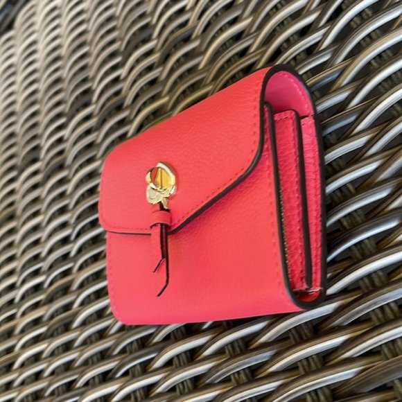 Kate Spade Marti Small Flap Wallet Dark Watermelon - Picture 5 of 16